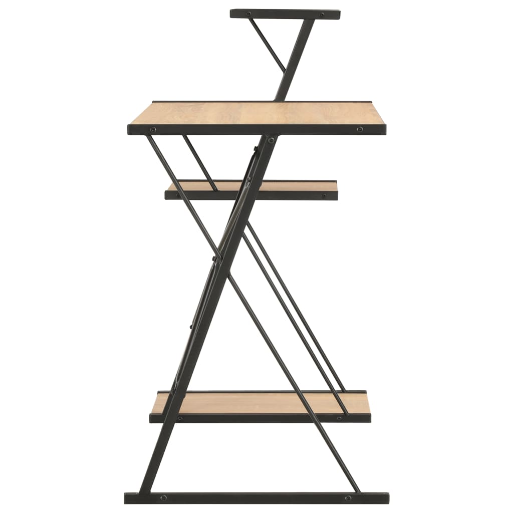Schreibtisch mit Regal Weiß 116×50×93 cm
