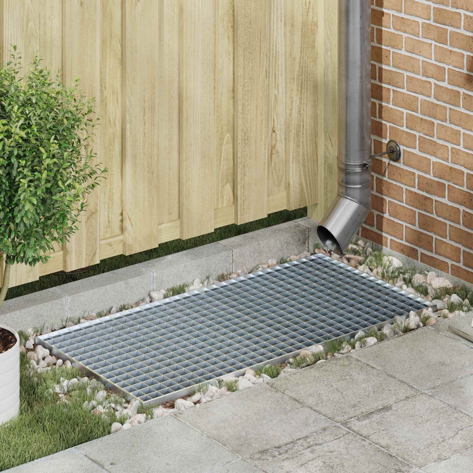 Gitter Silber 50 x 35 x 2 cm Feuerverzinkter Stahl