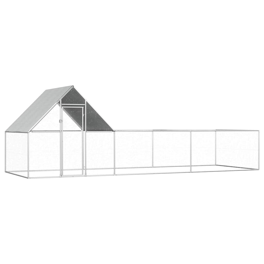 Hühnerstall 2x1x1,5 m Verzinkter Stahl