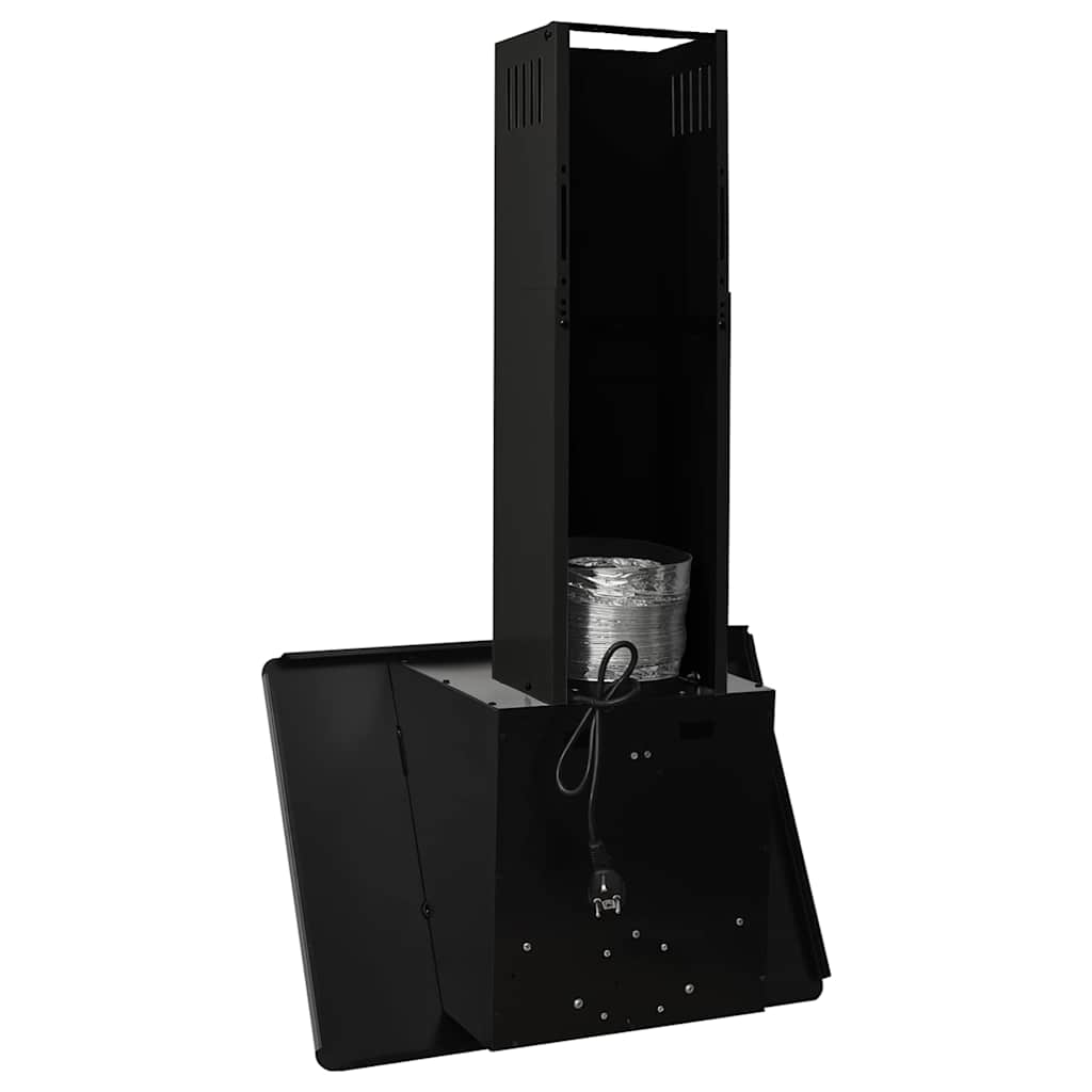 Dunstabzugshaube 60 cm Edelstahl und Hartglas Silbern
