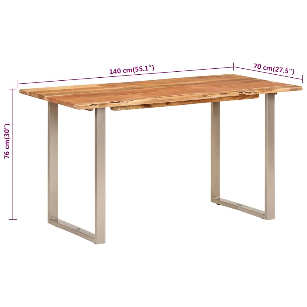 Esstisch 154x80x76 cm Massivholz Akazie