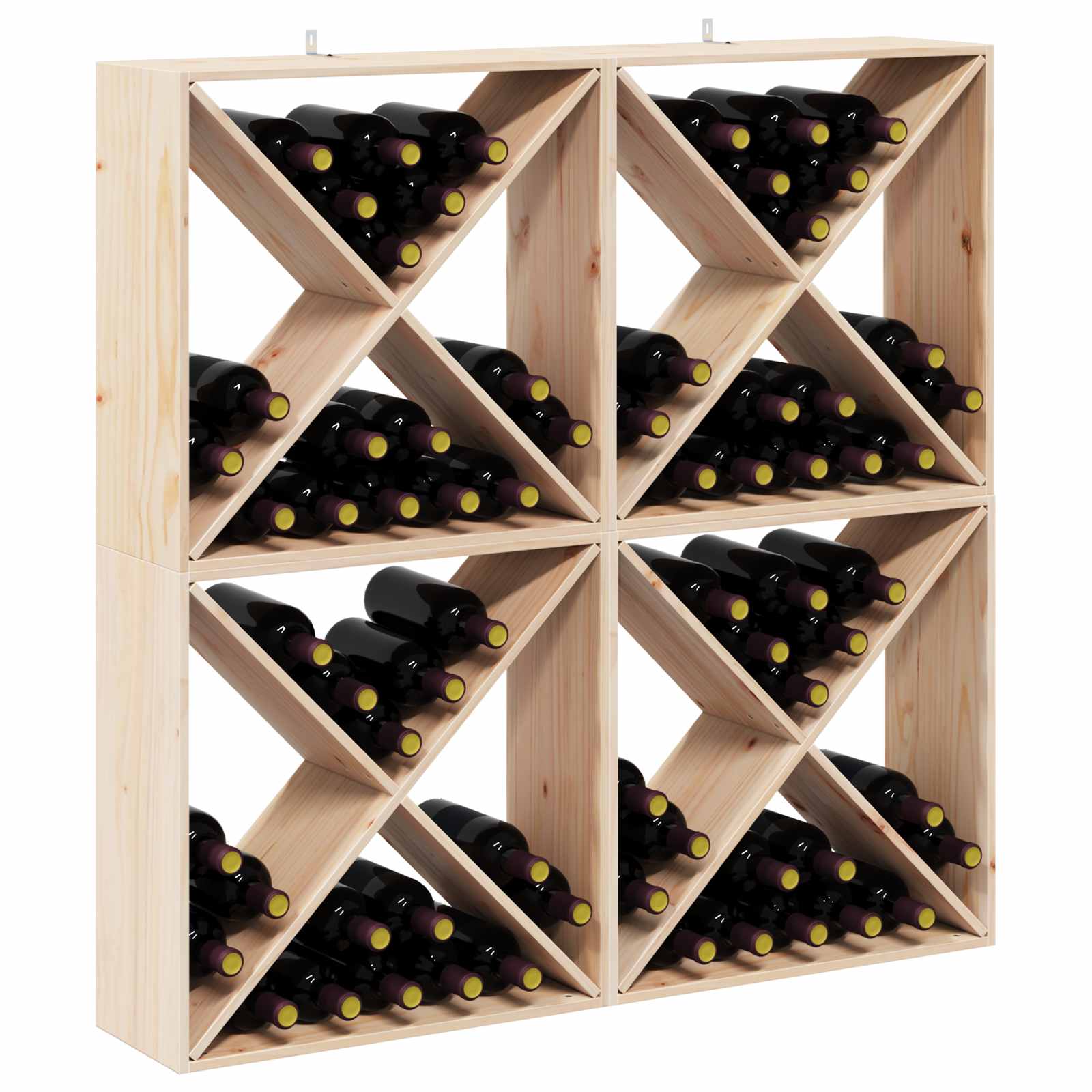 Weinschrank 56 x 25 x 56 cm Massivholz Kiefer