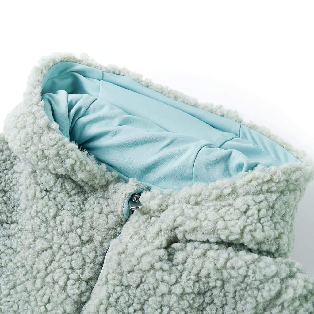 Kinder-Kapuzenjacke Teddy-Kunstpelz Heller Cognac 92