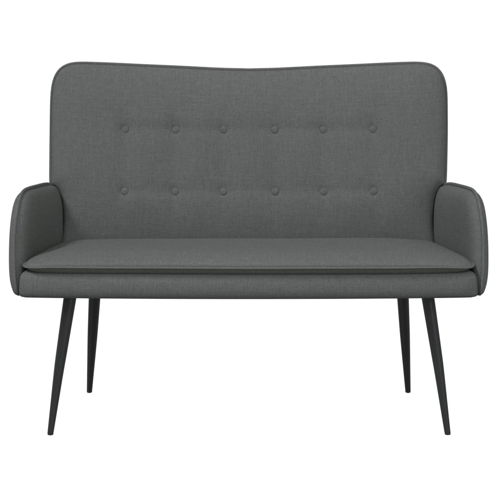 2-Sitzer Sofa Hellgrau 115 x 61 x 87 cm Stoff
