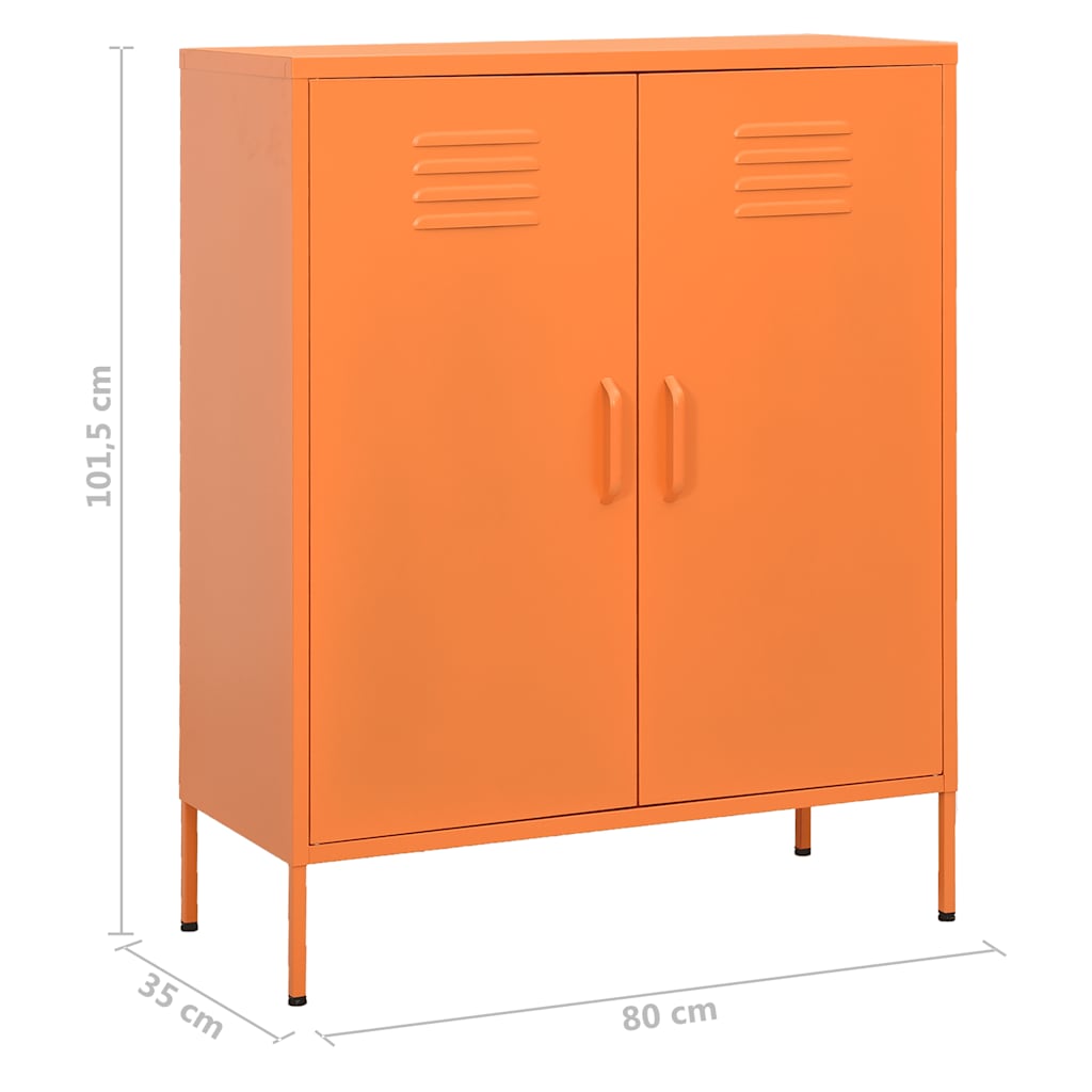 Beistellschrank Olivgrün 80x35x101,5 cm Stahl