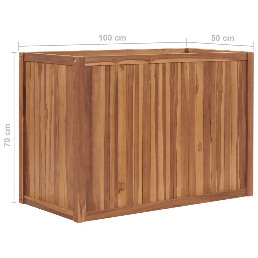 Hochbeet 150x30x25 cm Massivholz Teak