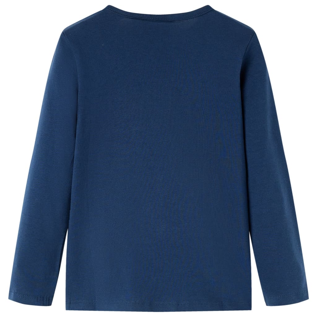 Kinder-Langarmshirt Marineblau 116