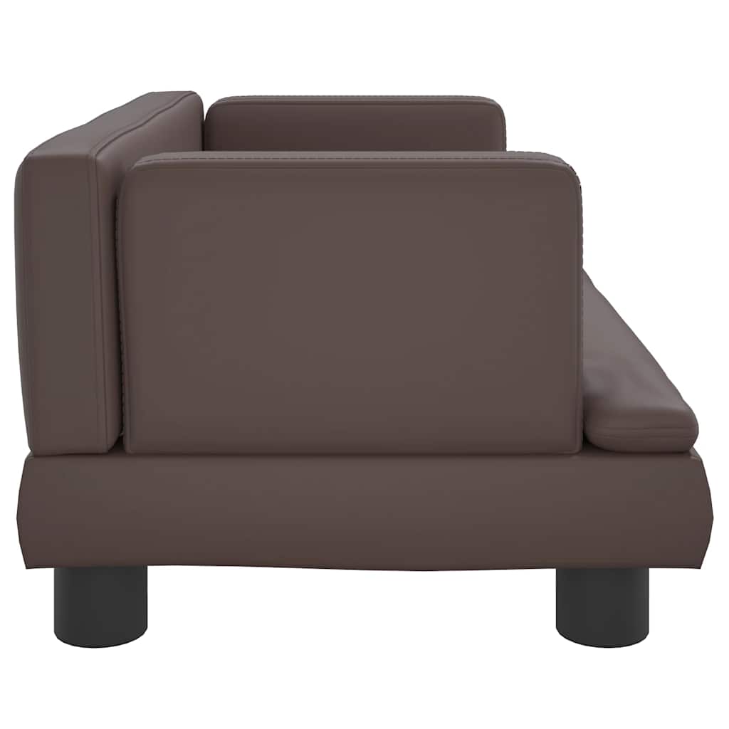 Kindersofa Schwarz 60x40x30 cm Kunstleder