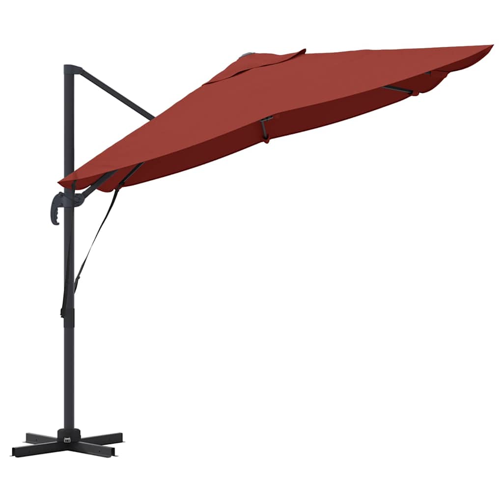 Sonnenschirm Sand 351 x 250 x 260 cm Polyester und Aluminium