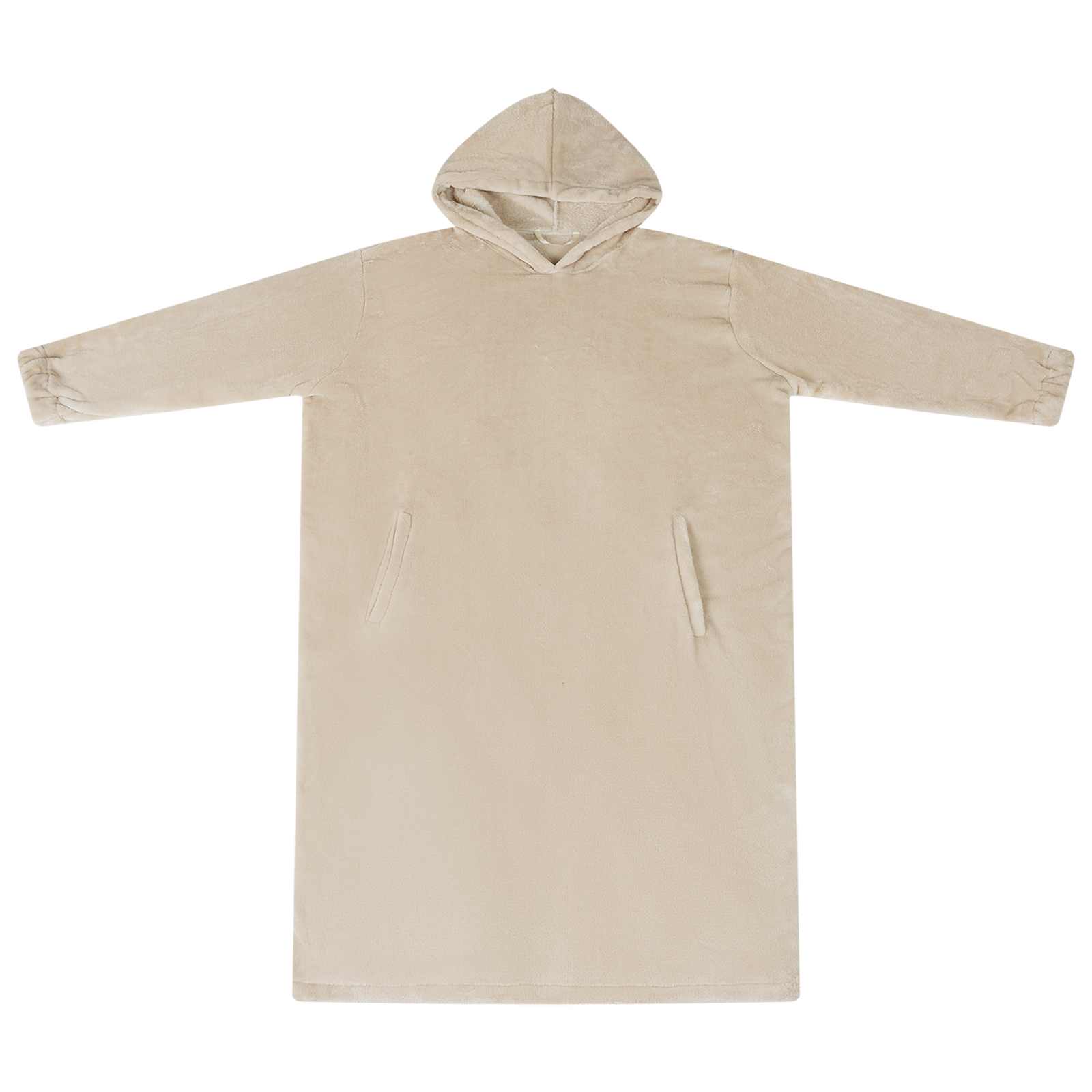Decken-Hoodie Beige S Flanell