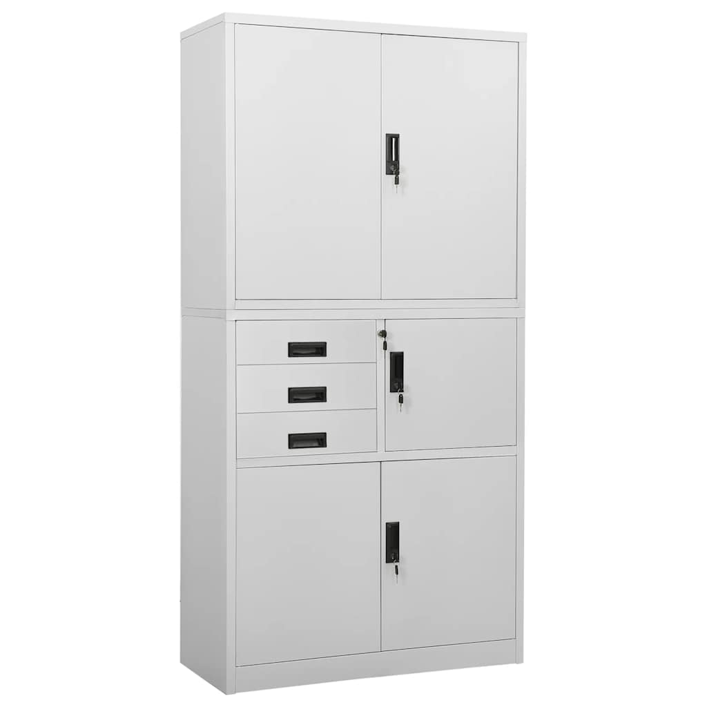 Büroschrank Weiß 90x40x180 cm Stahl