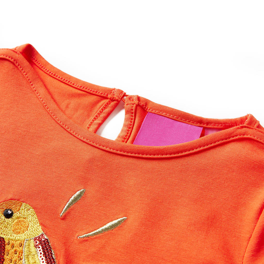 Kinder-Langarmshirt Dunkles Ocker 128