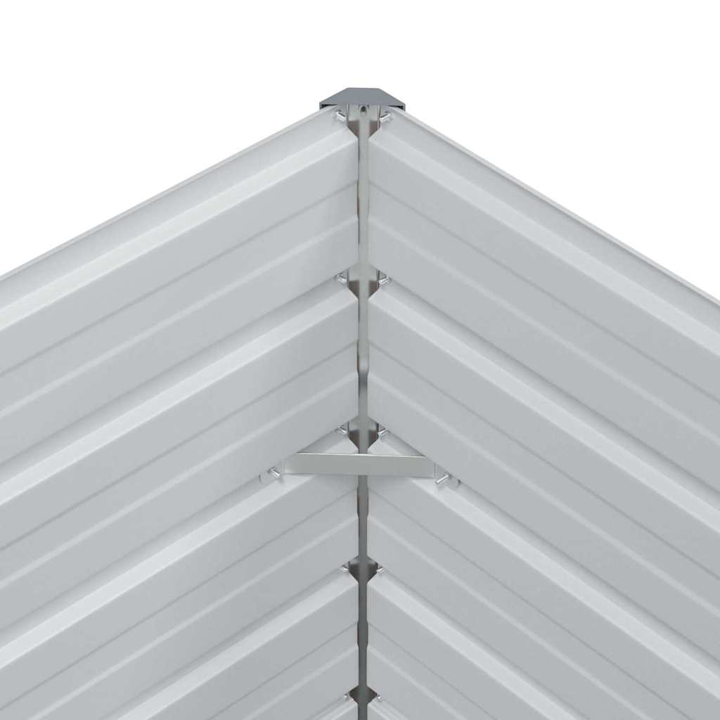 Hochbeet Hellbraun 100 x 100 x 77 cm Verzinkter Stahl