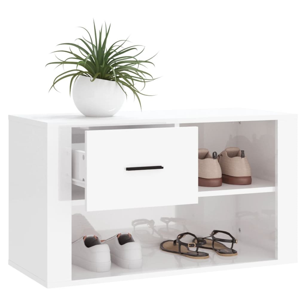 Schuhschrank Weiß 80x35x45 cm Holzwerkstoff