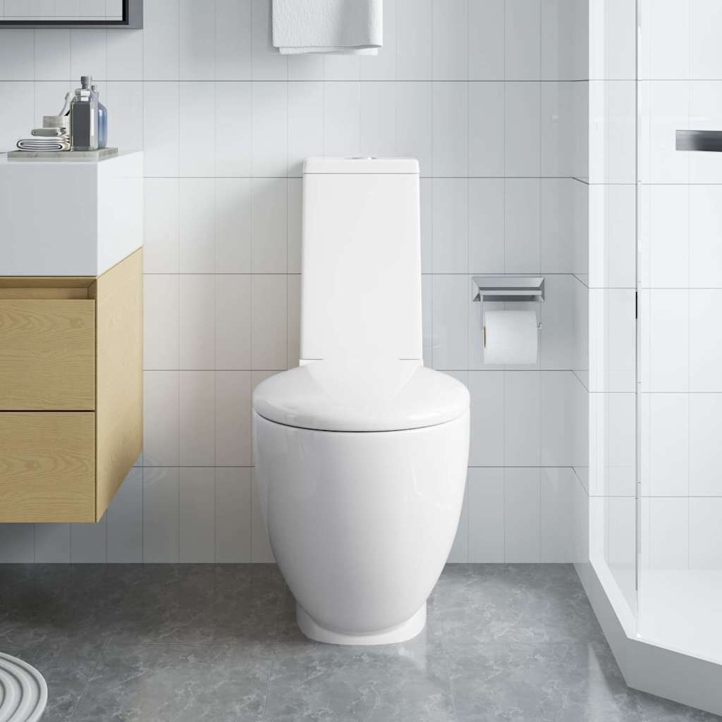 Keramik-Toilette Abgang Horizontal Schwarz
