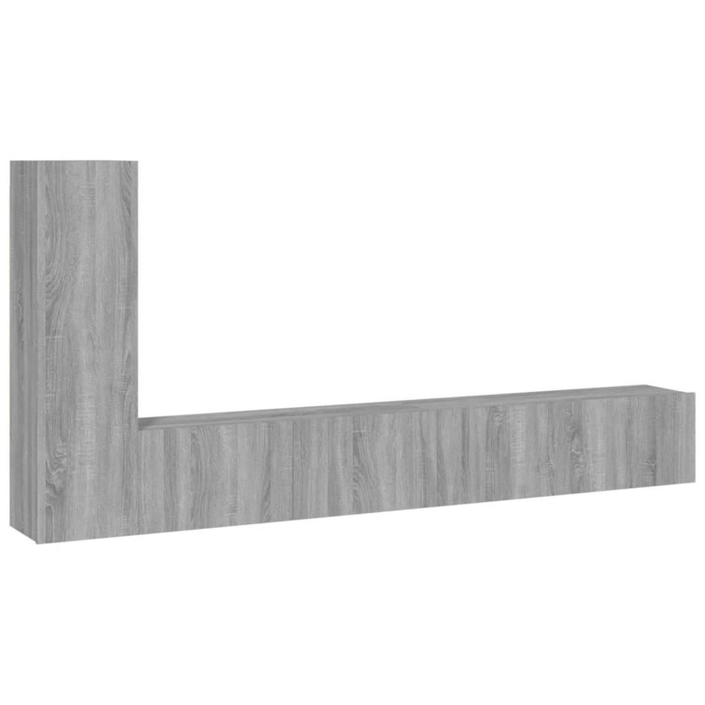 4-tlg. TV-Schrank-Set Weiß Holzwerkstoff