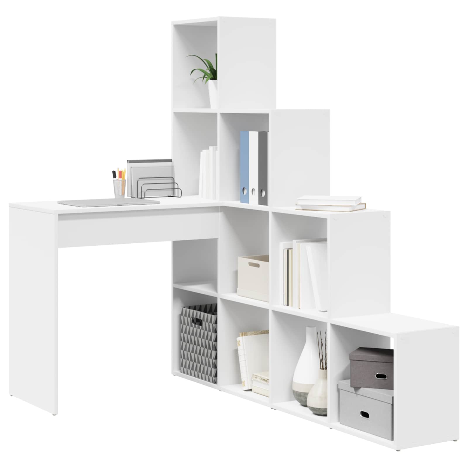 Eck-Schreibtisch Schwarz Eichen-Optik 101,5 x 149,5 x 149,5 cm