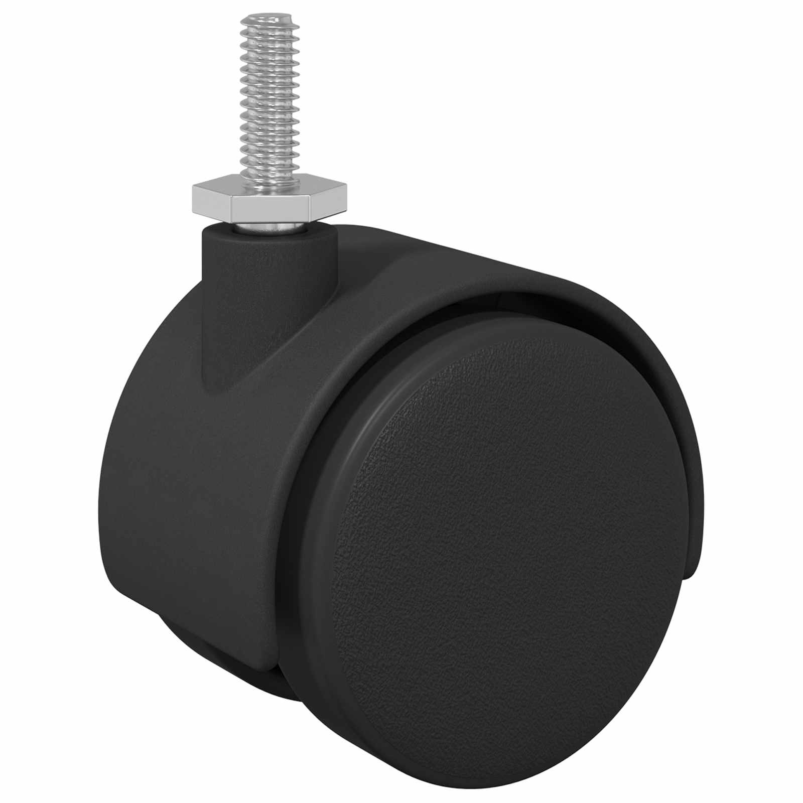 Bockrolle 2 pcs Schwarz und Silber 40,1 x 40,1 x 37,8 mm