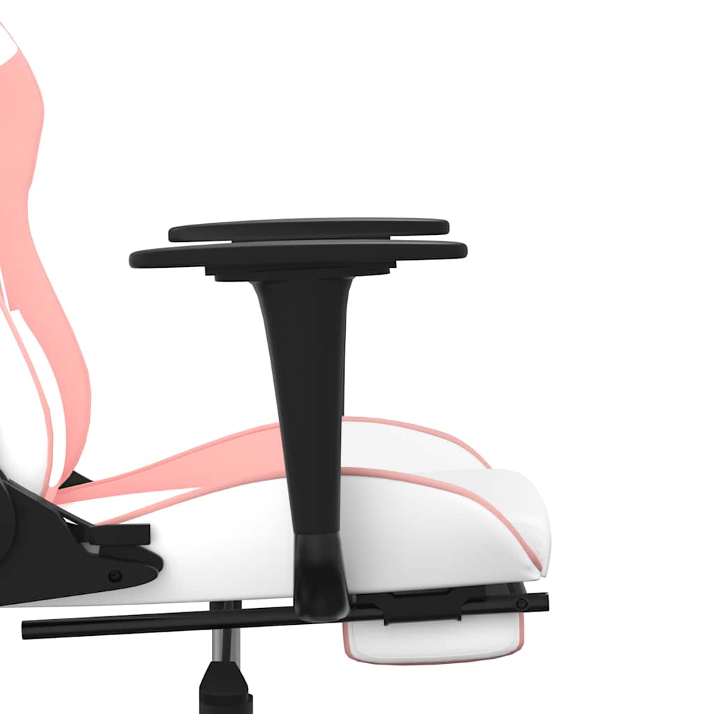 Gaming-Stuhl mit Massagefunktion Schwarz und Rot Kunstleder