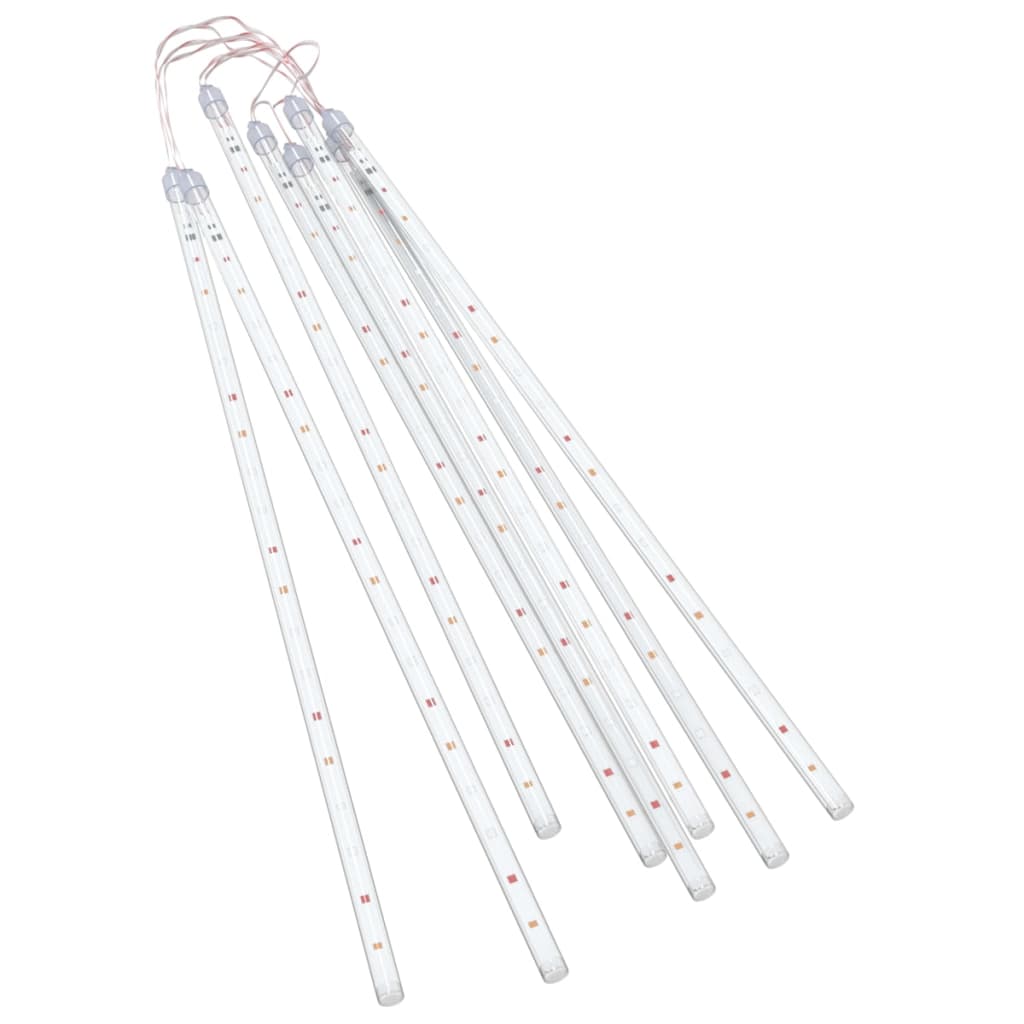 LED Meteor-Lichter 8 Stk. 30 cm Kaltweiß 192 LEDs