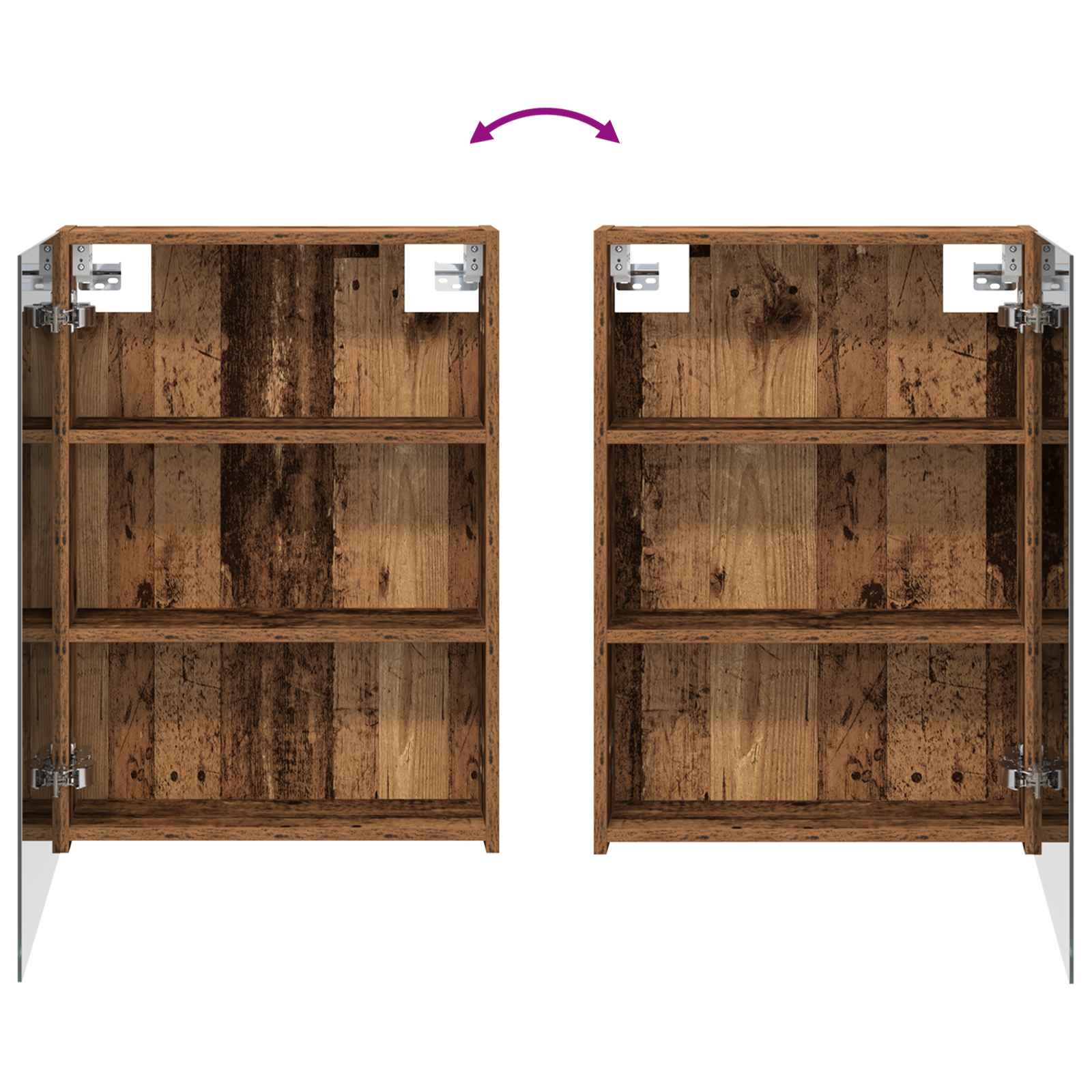 Badezimmerschrank-Set 3 pcs 80 x 10,5 x 50 cm Holzwerkstoff