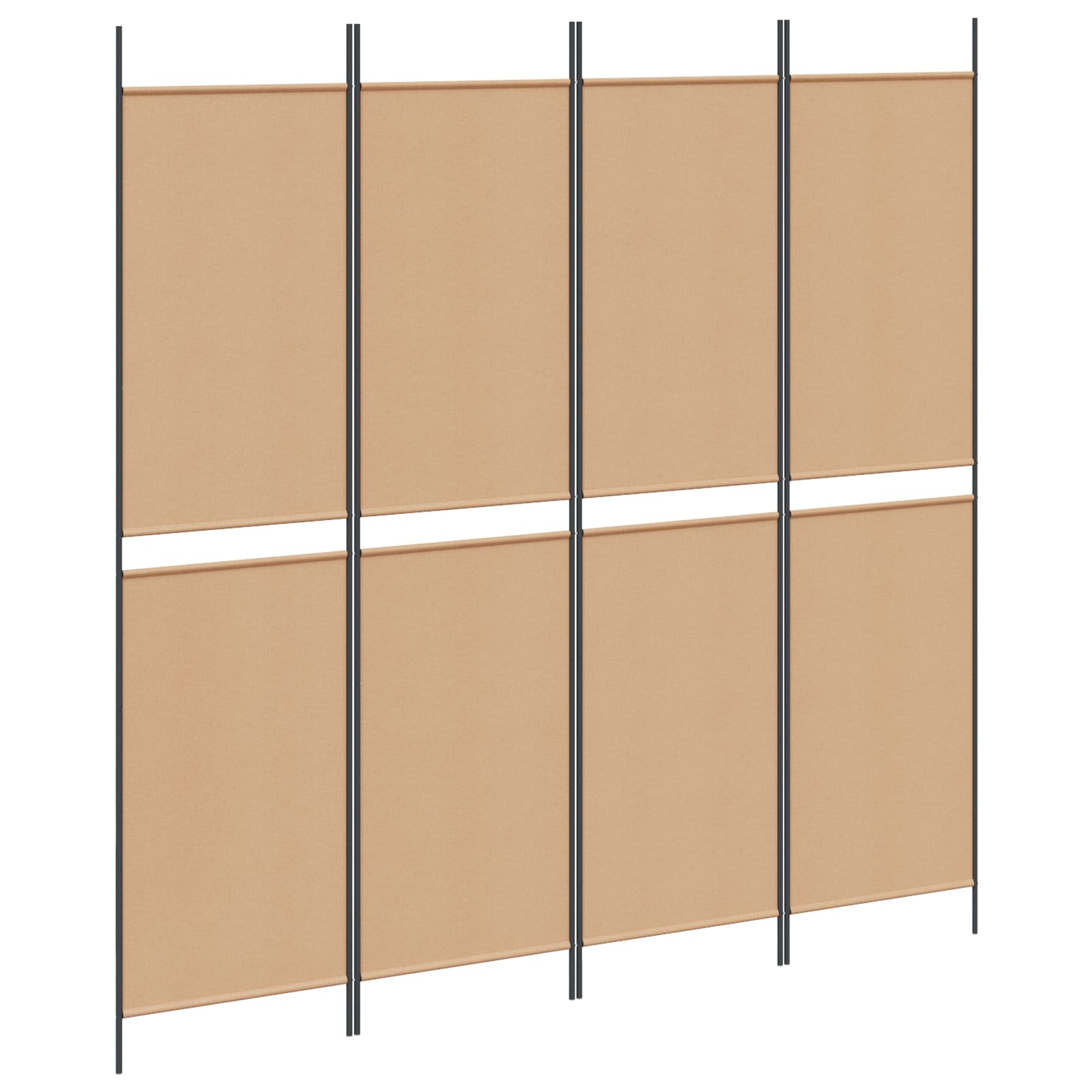 3-teiliger Raumteiler Beige 150 x 180 cm Stoff