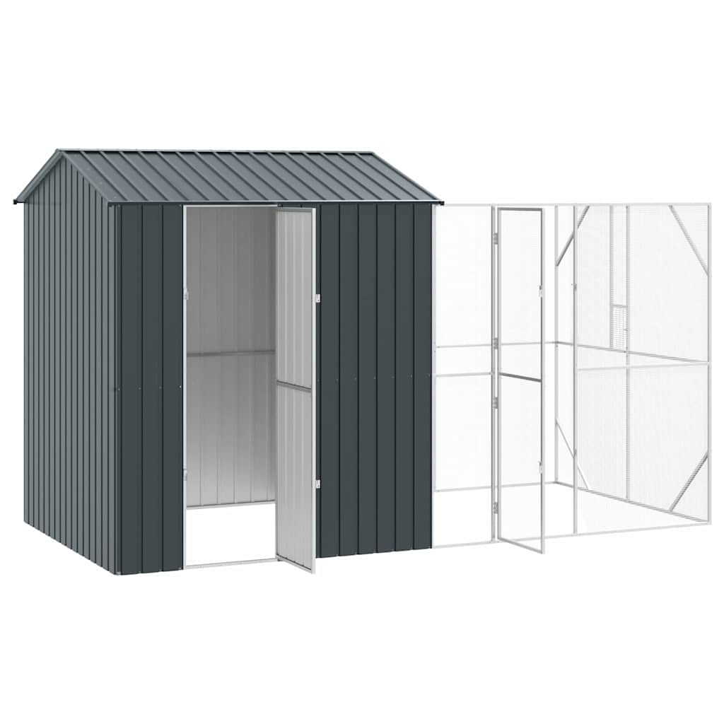 Vogelkäfig Anthrazit 416,5 x 103 x 142 cm Verzinkter Stahl