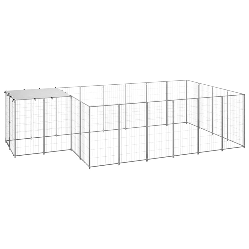 Hundezwinger Schwarz 6,05 m² Stahl