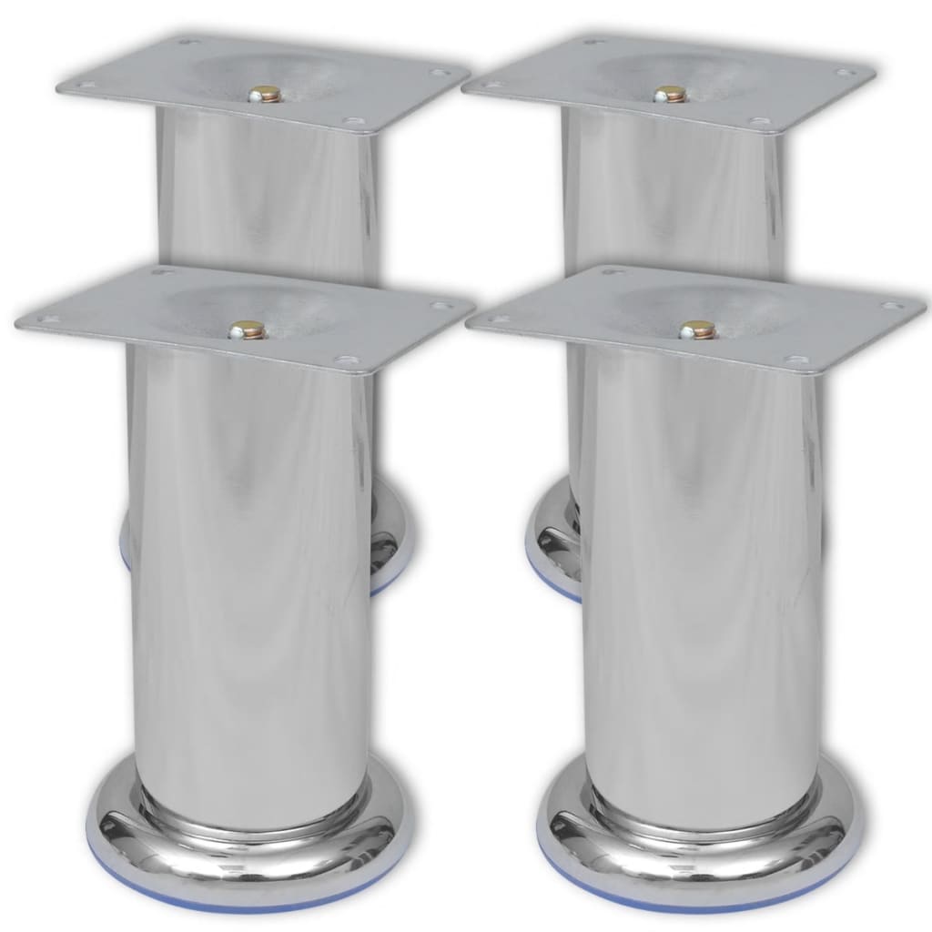 Sofabeine 8 Stk. Rund Chrom 180 mm