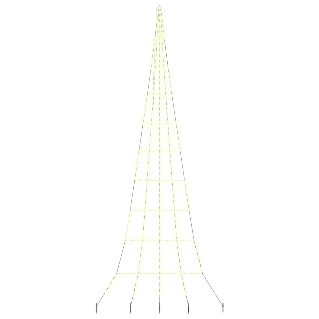 LED Weihnachtsbaum mit Erdspießen Warmes Weiß 182 cm Metall