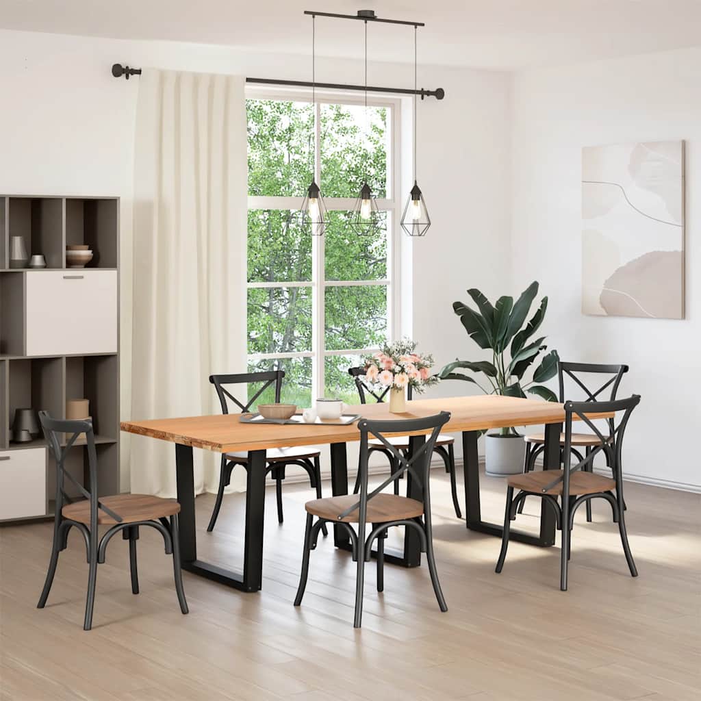 Couchtischbeine V-Form 2 Stück Schwarz 30x(30-31,3) cm Stahl