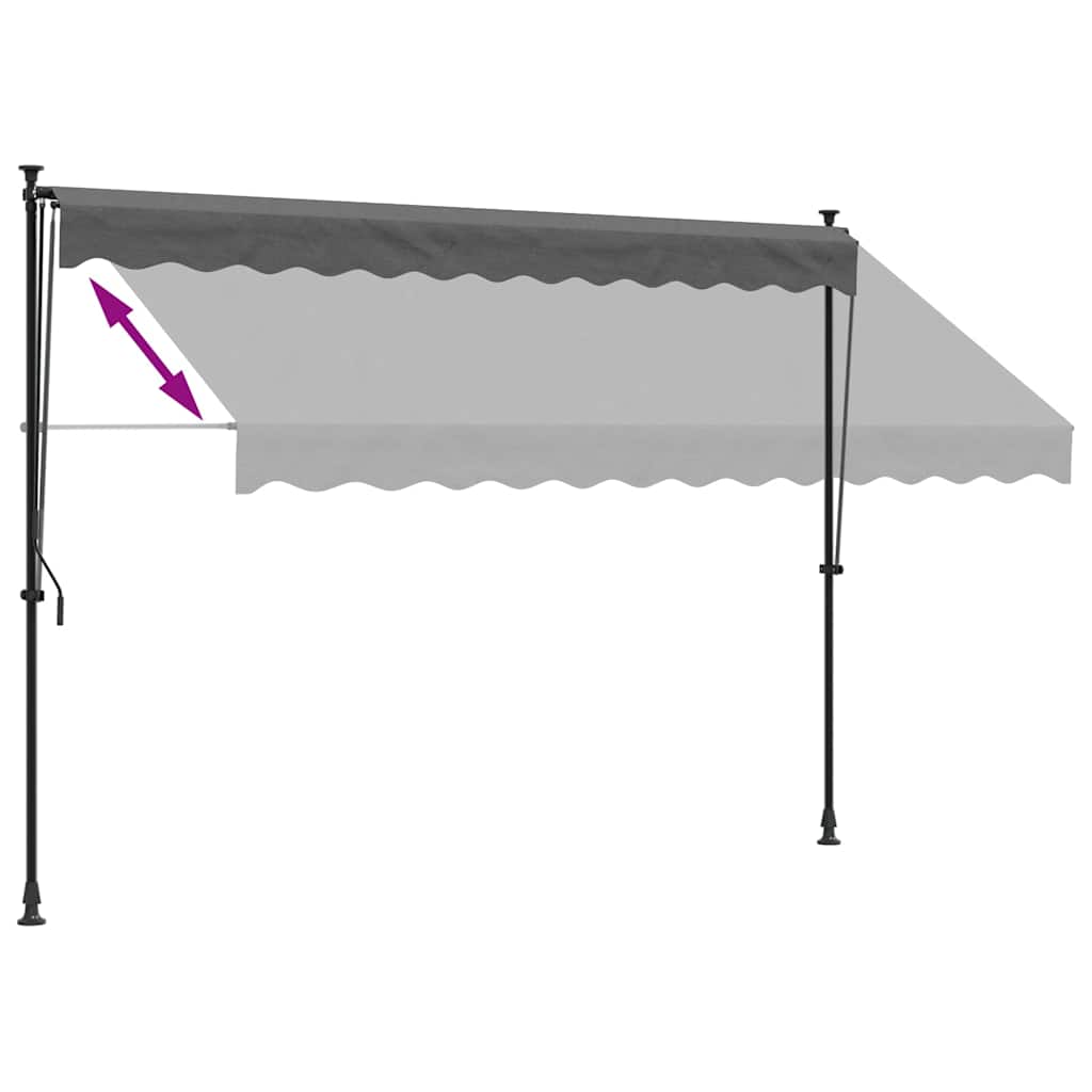 Einziehbare Markise Handbetrieben 150 cm Anthrazit