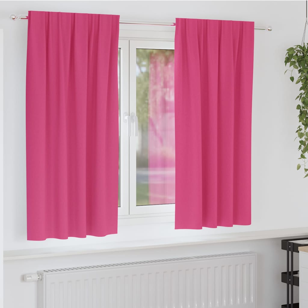Verdunkelungs-Vorhänge mit Ringen 2 pcs Beige 140 x 140 cm
