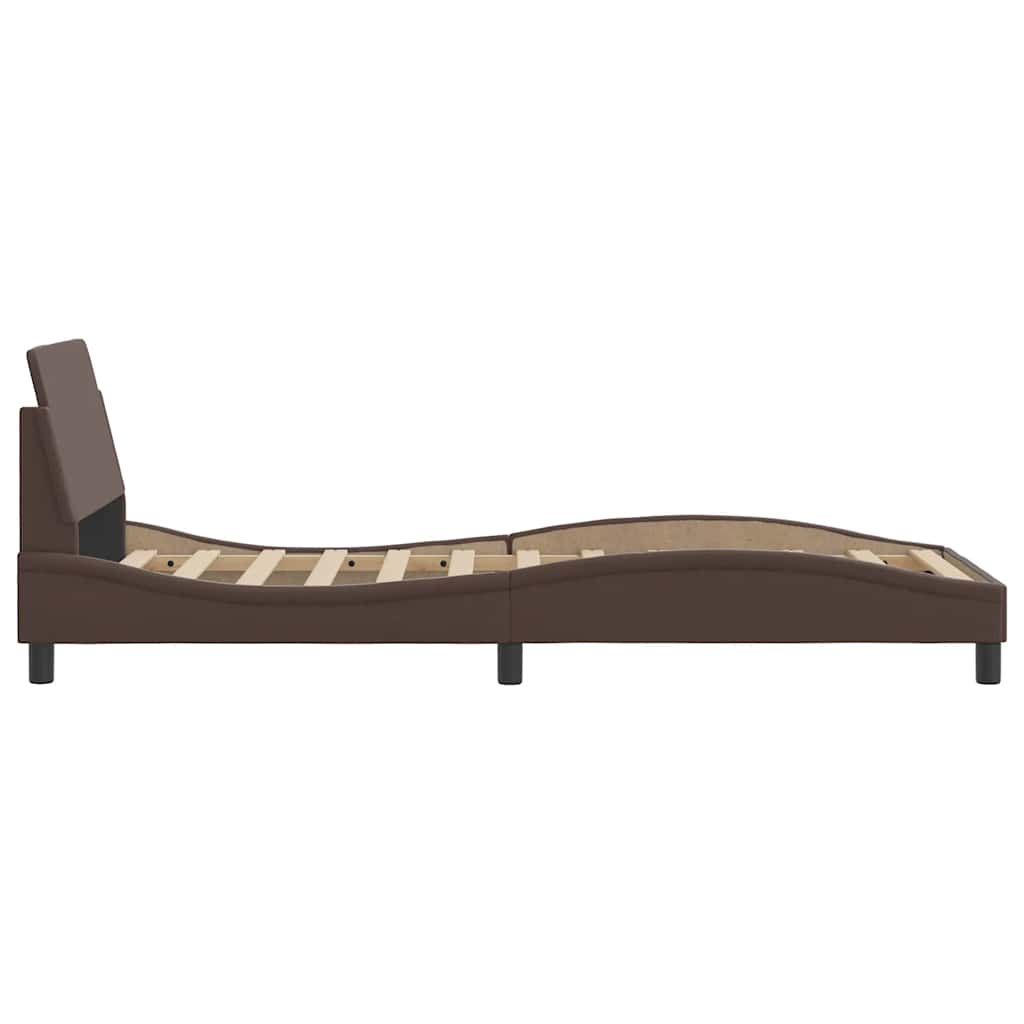 Bettgestell "Dover" Schwarz 80x200 cm Kunstleder