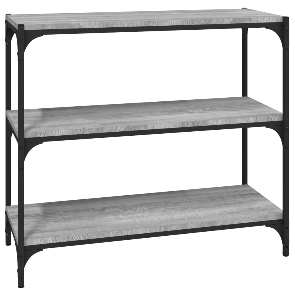 Bücherregal Schwarz 40x33x70,5 cm Holzwerkstoff und Stahl