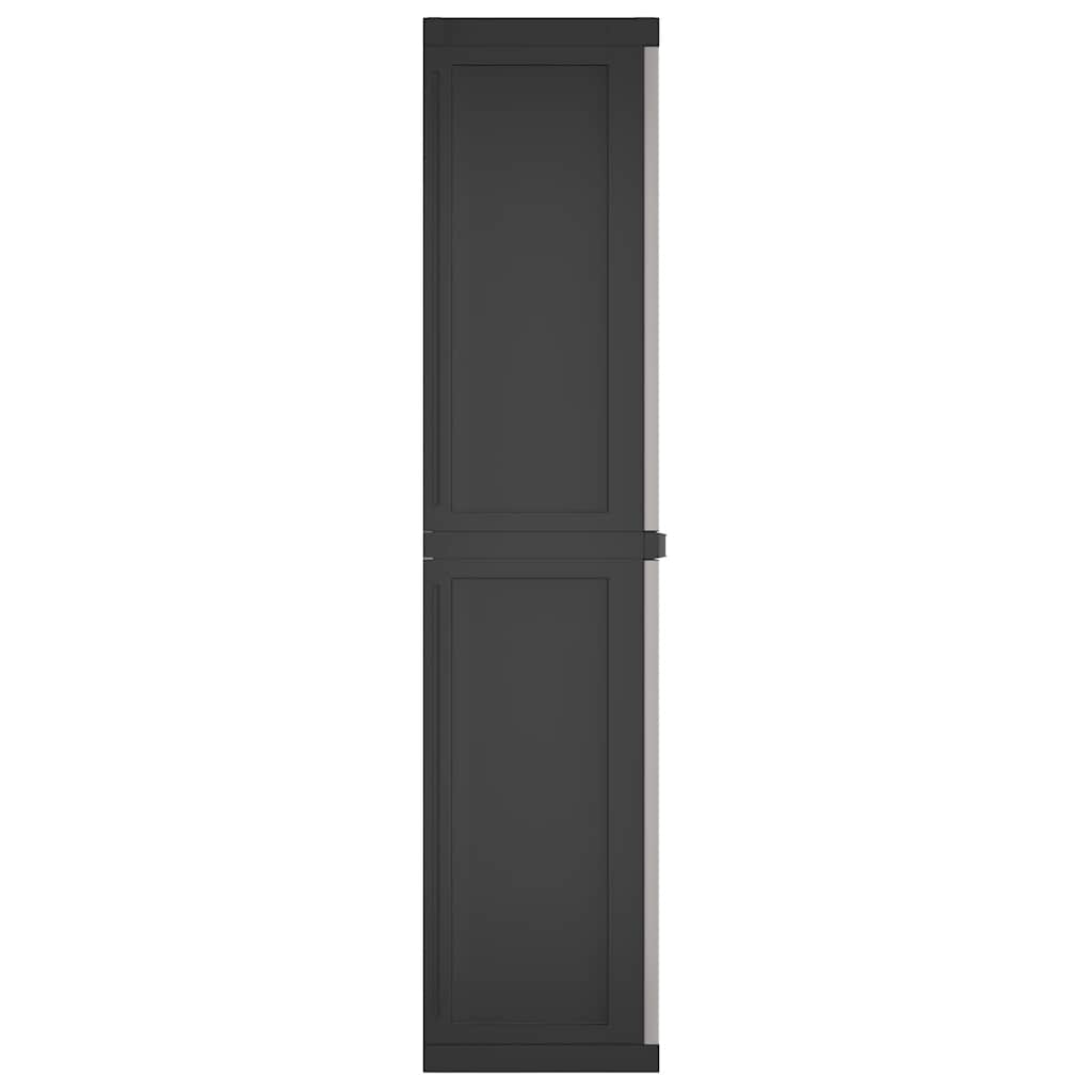 Gartenschrank Grau und Schwarz 65x37x85 cm PP