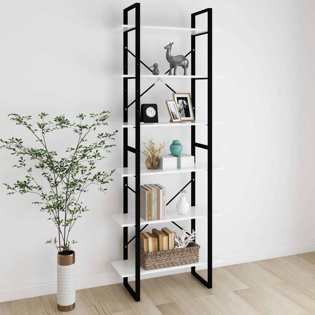 Bücherregal Weiß 80x30x105 cm Holzwerkstoff