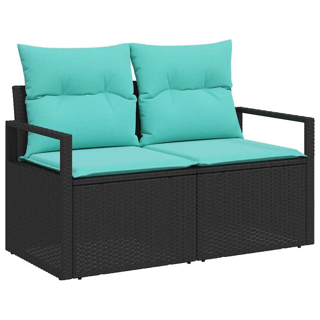 Garten Essgruppe mit Kissen 9 pcs Grau und Marineblau