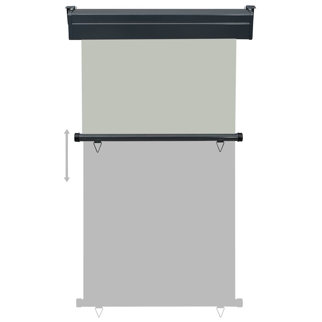 Balkon Seitenmarkise 60 x 250 cm 100% Polyester Eisen Stahl