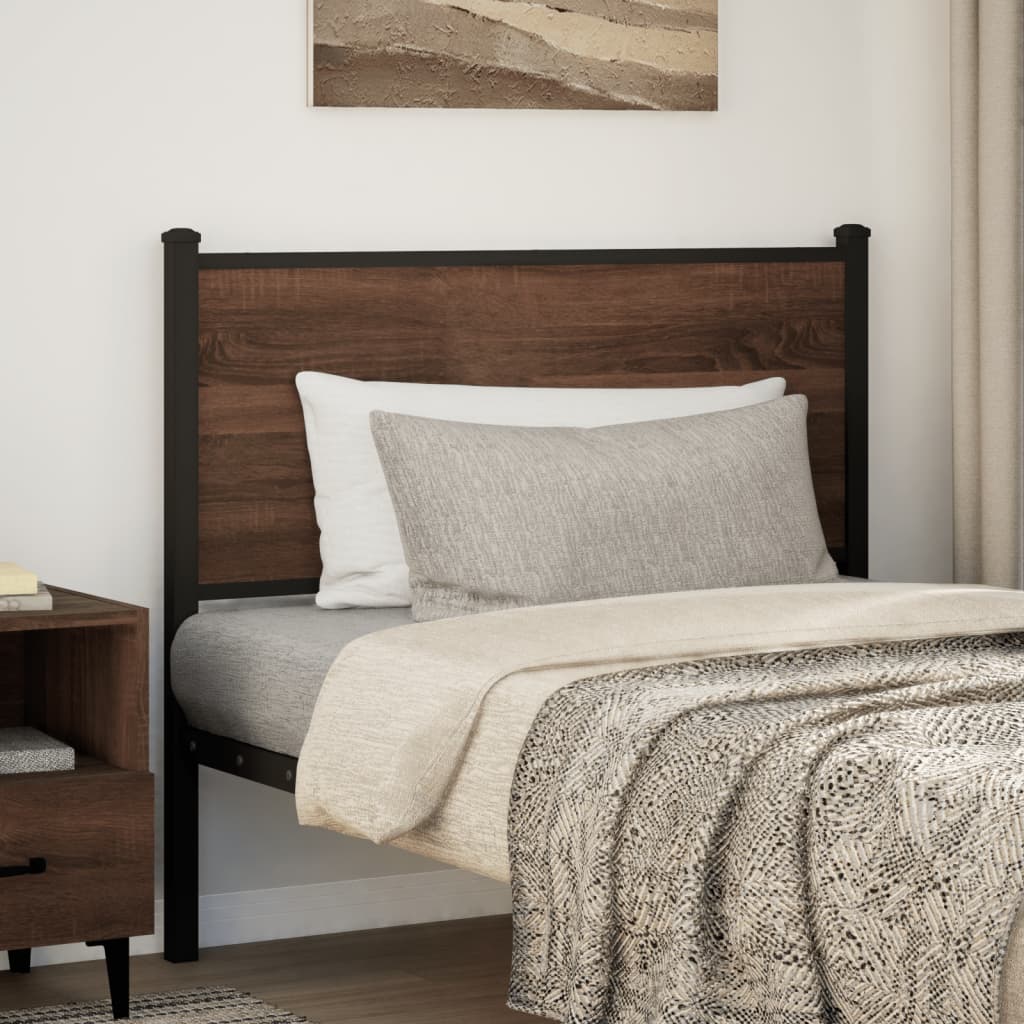 Ersatz-Kopfteil Räuchereiche 75 cm Holzwerkstoff und Stahl