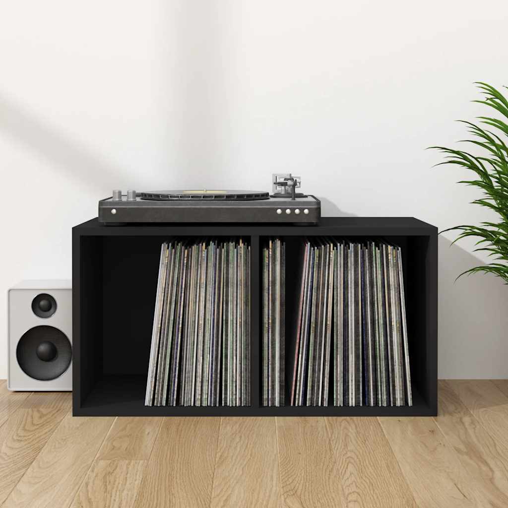 Schallplatten-Aufbewahrungsbox Weiß 71x34x36 cm Holzwerkstoff