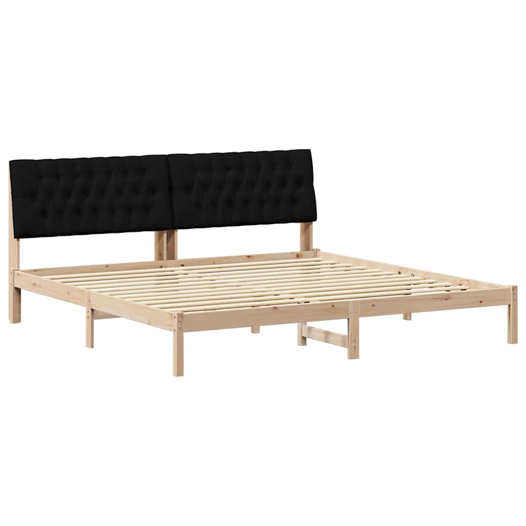 Bettgestell mit gepolstertem Kopfteil Braun 200 x 200 cm
