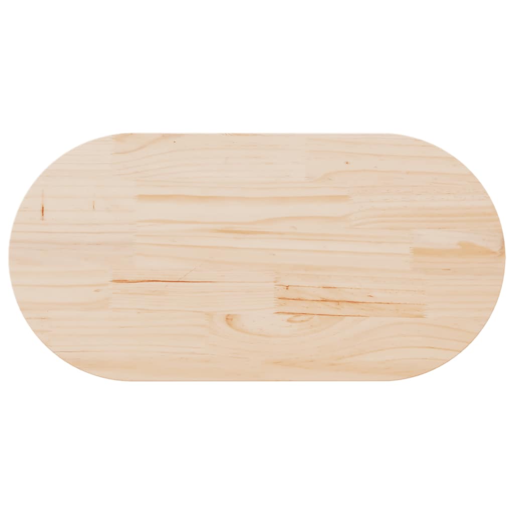 Tischplatte 60x30x2,5 cm Massivholz Kiefer Oval