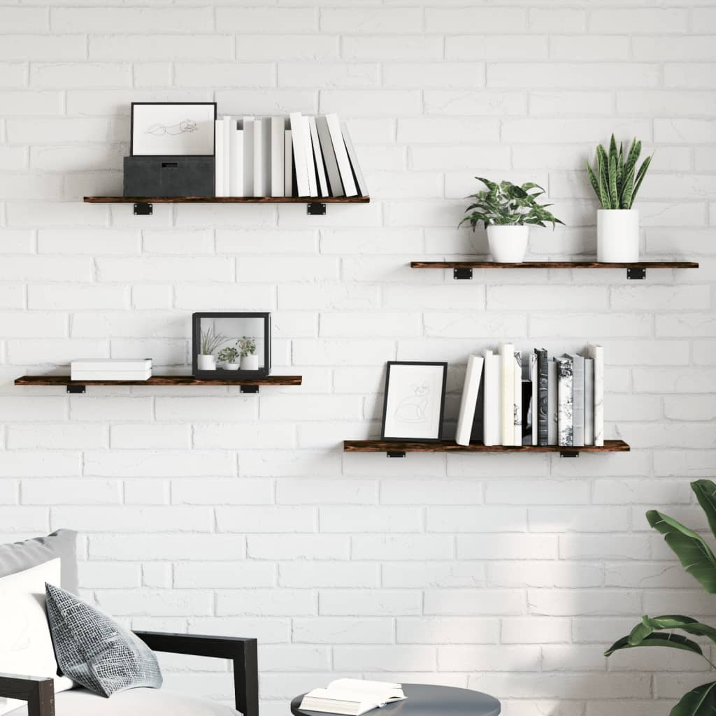Bücherregal-Bretter 4 Stk. Weiß 40x10x1,5 cm Holzwerkstoff
