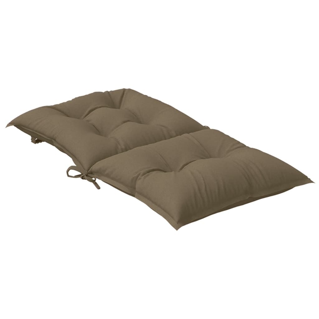 Niedriglehner-Auflagen 2 Stk Melange Anthrazit 100x50x7cm Stoff
