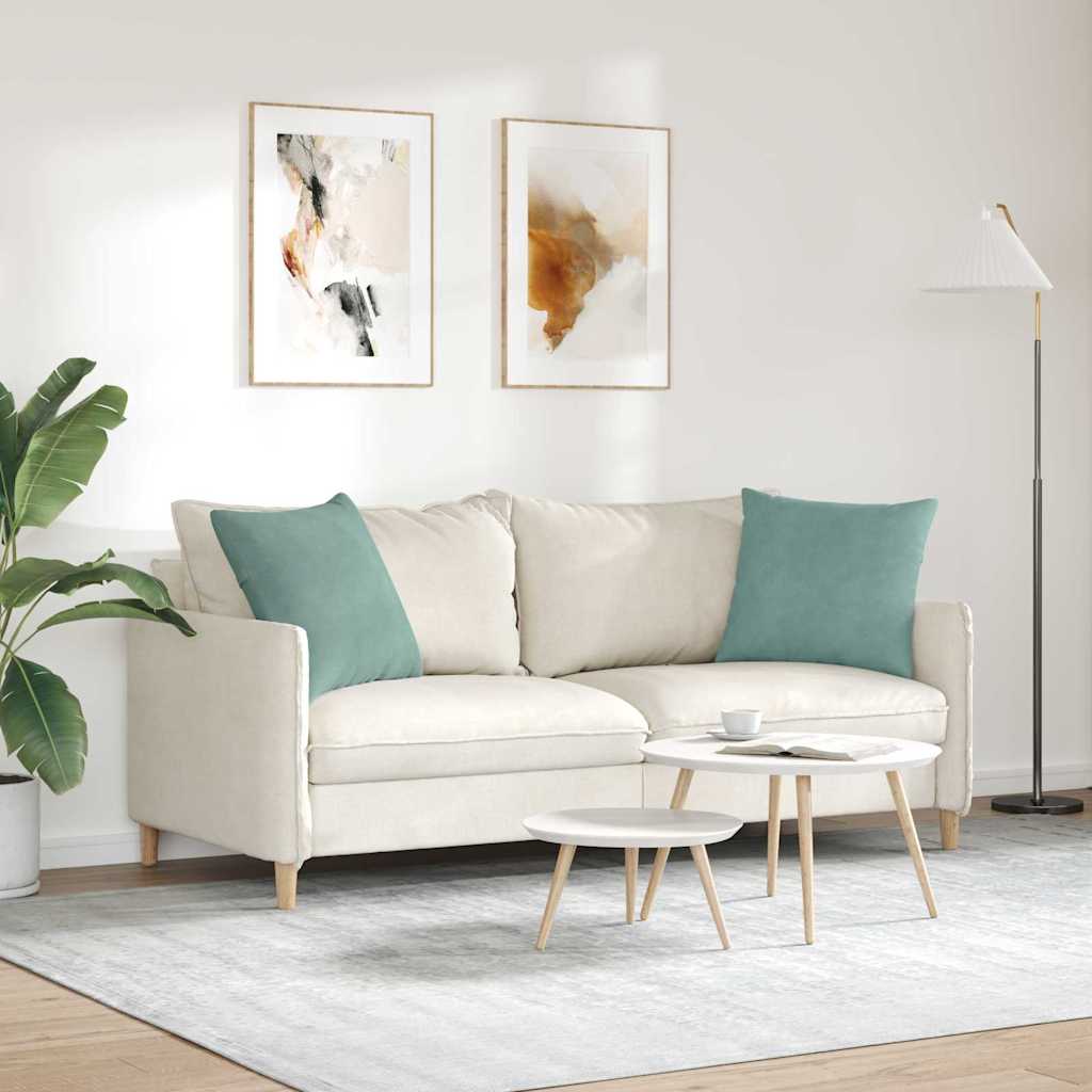 Sofakissen 2 Stück Blau 50 x 30 cm Cordstoff