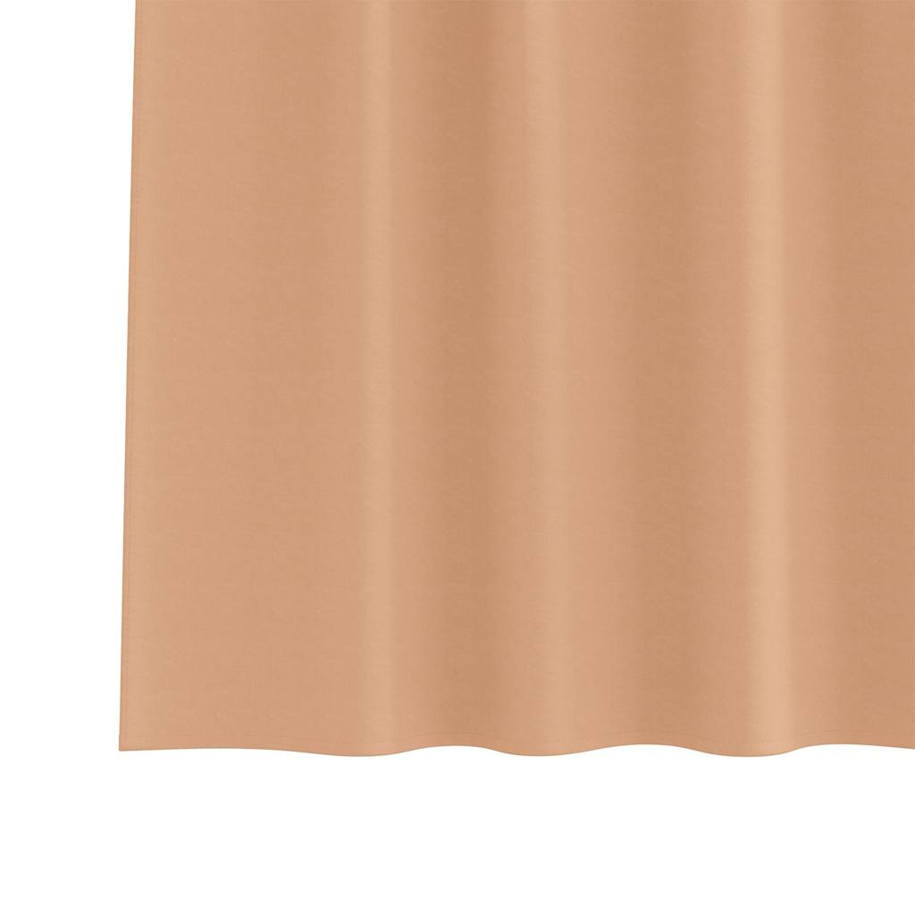 Verdunkelungs-Vorhänge mit Ringen 2 pcs Beige 140 x 140 cm