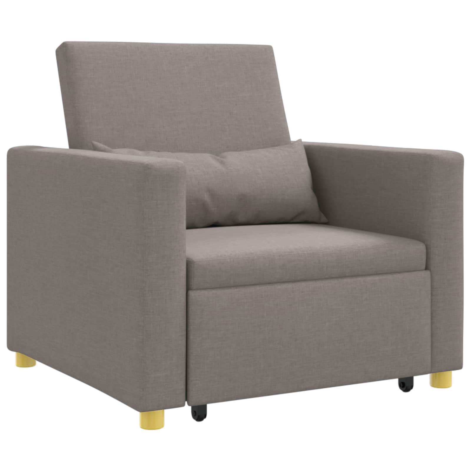 Ausziehbare Schlafcouch Einzel Hellgrau 90 x 165 x 87 cm Stoff