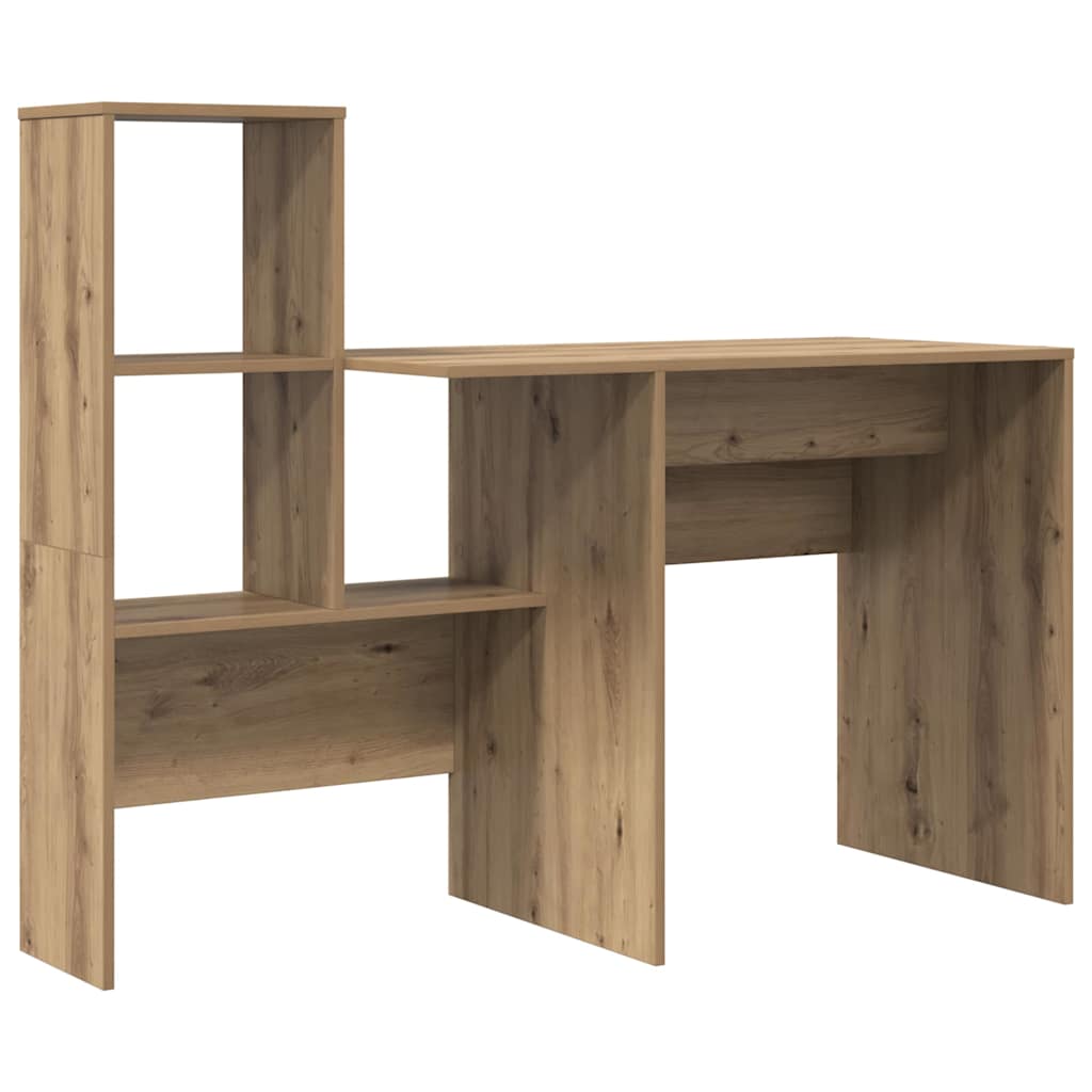 Schreibtisch mit Regal Weiß 131,5 x 50 x 106,5 cm Holzwerkstoff