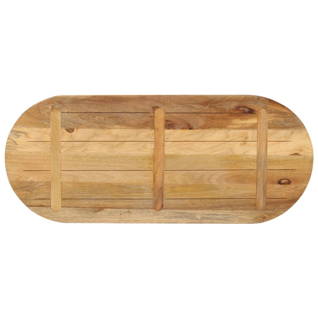 Tischplatte 110x40x2,5 cm Oval Massivholz Mango